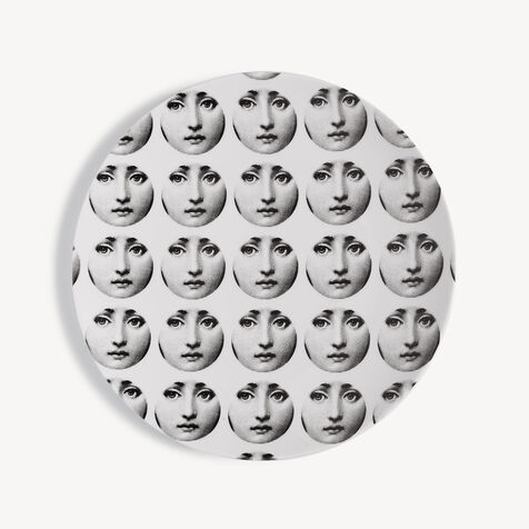 FORNASETTI Wall Plate Tema e Variazioni n.197 White/Black PTV197XFOR23BIA