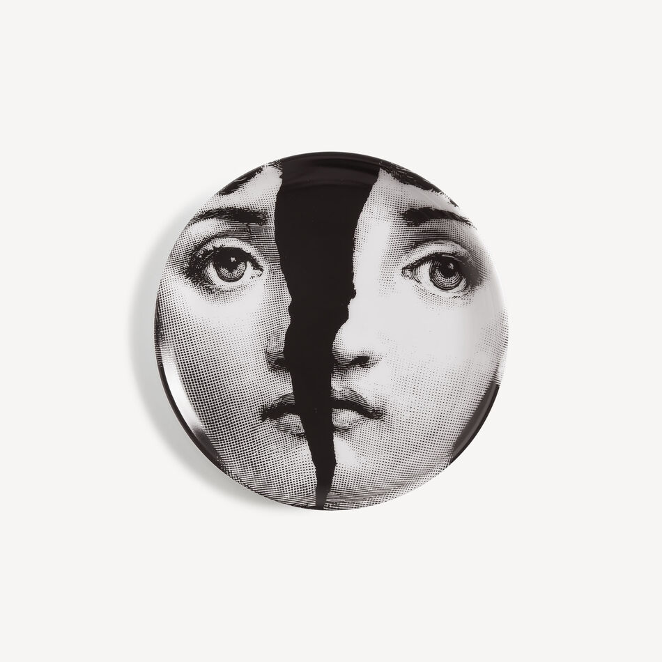 FORNASETTI Decorative holder Tema e Variazioni n.10 White/Black P63X010FOR21BIA
