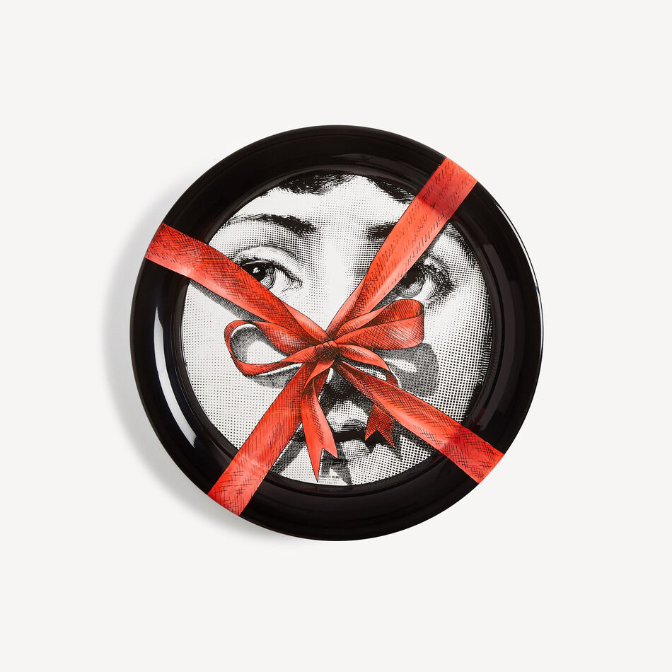 FORNASETTI Tray Gift Tema e Variazioni n.171 White/Black/Red C26Y300FOR21ROS