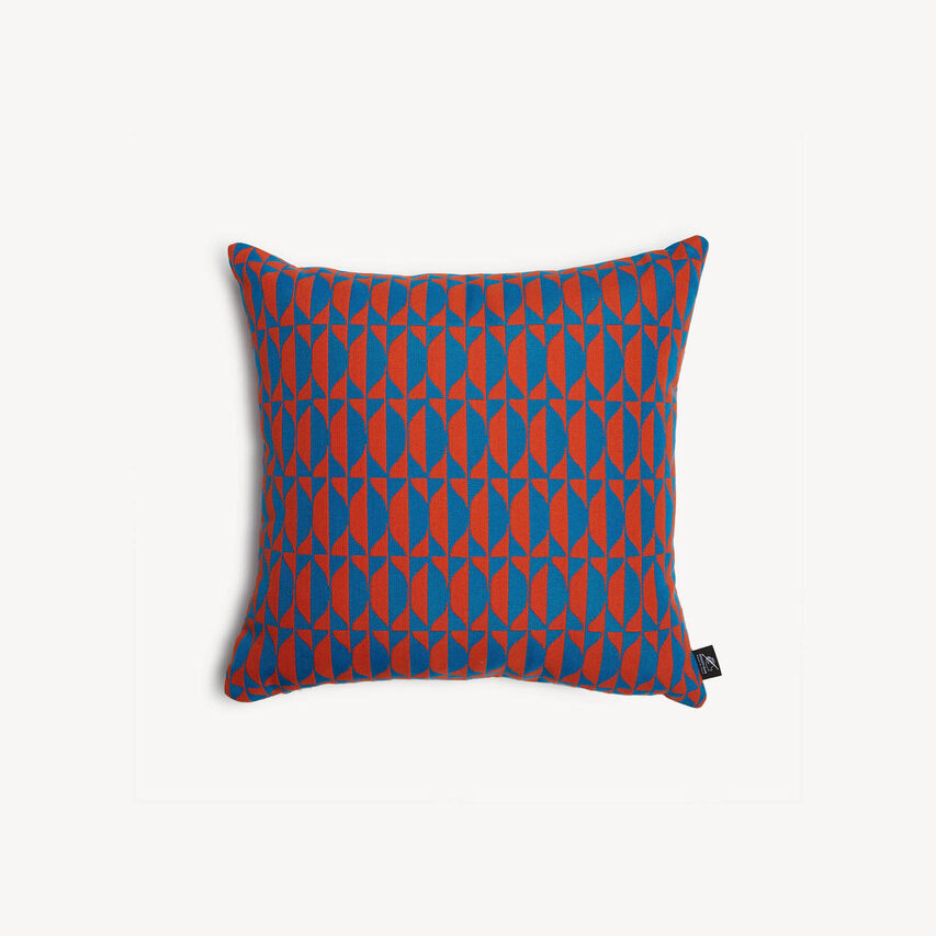 FORNASETTI Outdoor cushion Losanghe Orange/Turquoise PILL058E40FOR22ARA