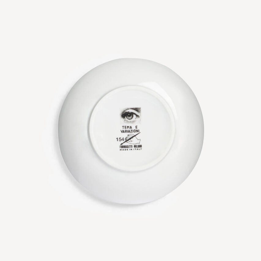 FORNASETTI Tema e Variazioni round box n.154 White/Black P30X154FOR24BIA