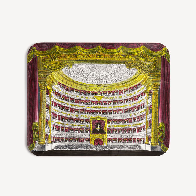 Fornasetti Tray Teatro Scala Interno In Multicolour