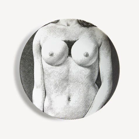 FORNASETTI Wall plate Tema e Variazioni n.340 White/Black PTV340XFOR21BIA