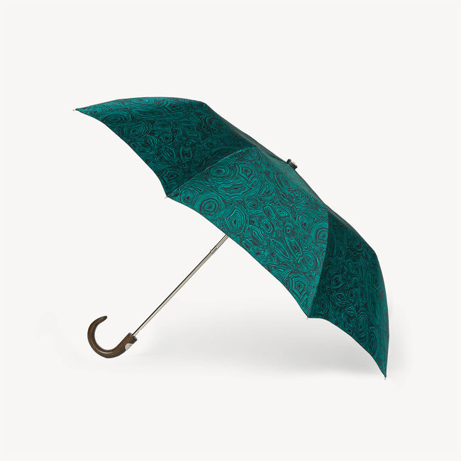 Fornasetti Folding Umbrella Serratura Su Malachite In Green