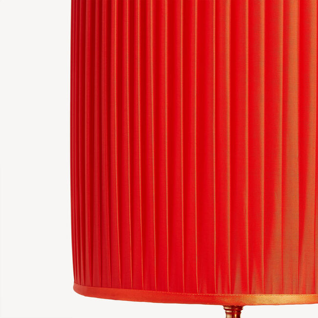 Shop Fornasetti Cylindrical Pleated Lampshade In Red