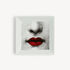 FORNASETTI Piatto quadrato Red Lips - Tema e Variazioni n.397 Bianco/Nero/Rosso P32Y397FOR23ROS