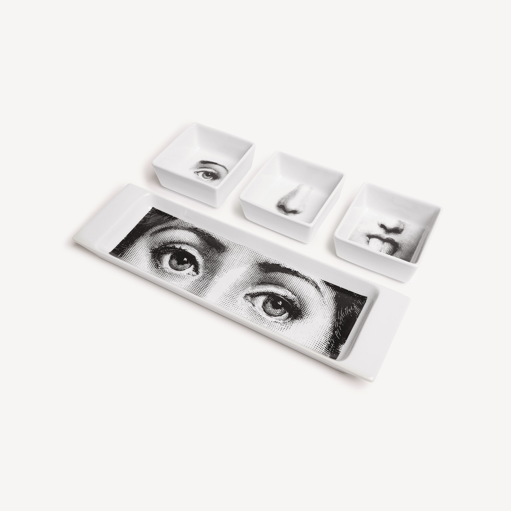 Appetizer set I Sensi in White/Black | Fornasetti®