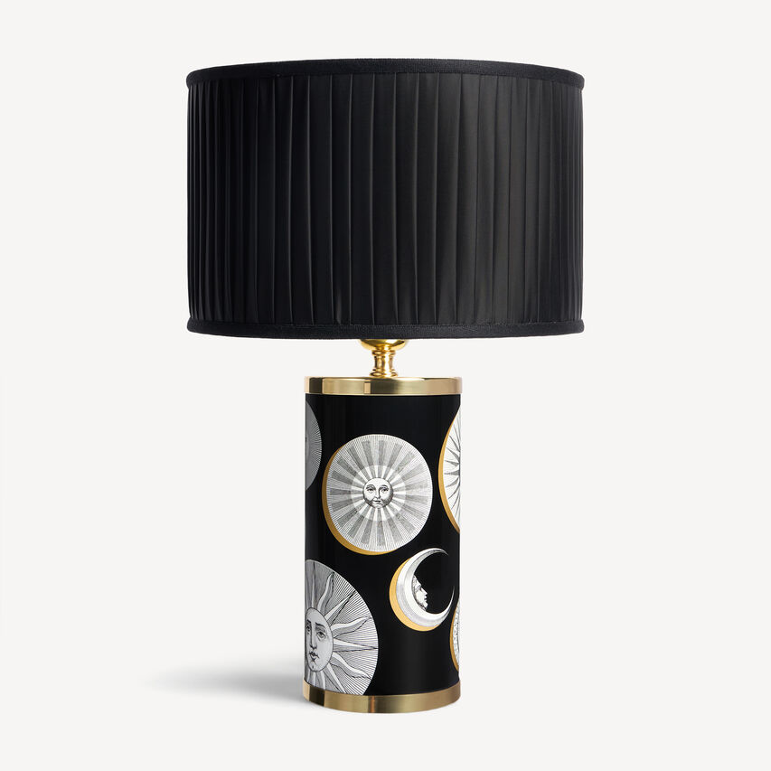 FORNASETTI Small lamp Soli e Lune Black/White/Gold C05X300FOR25NER