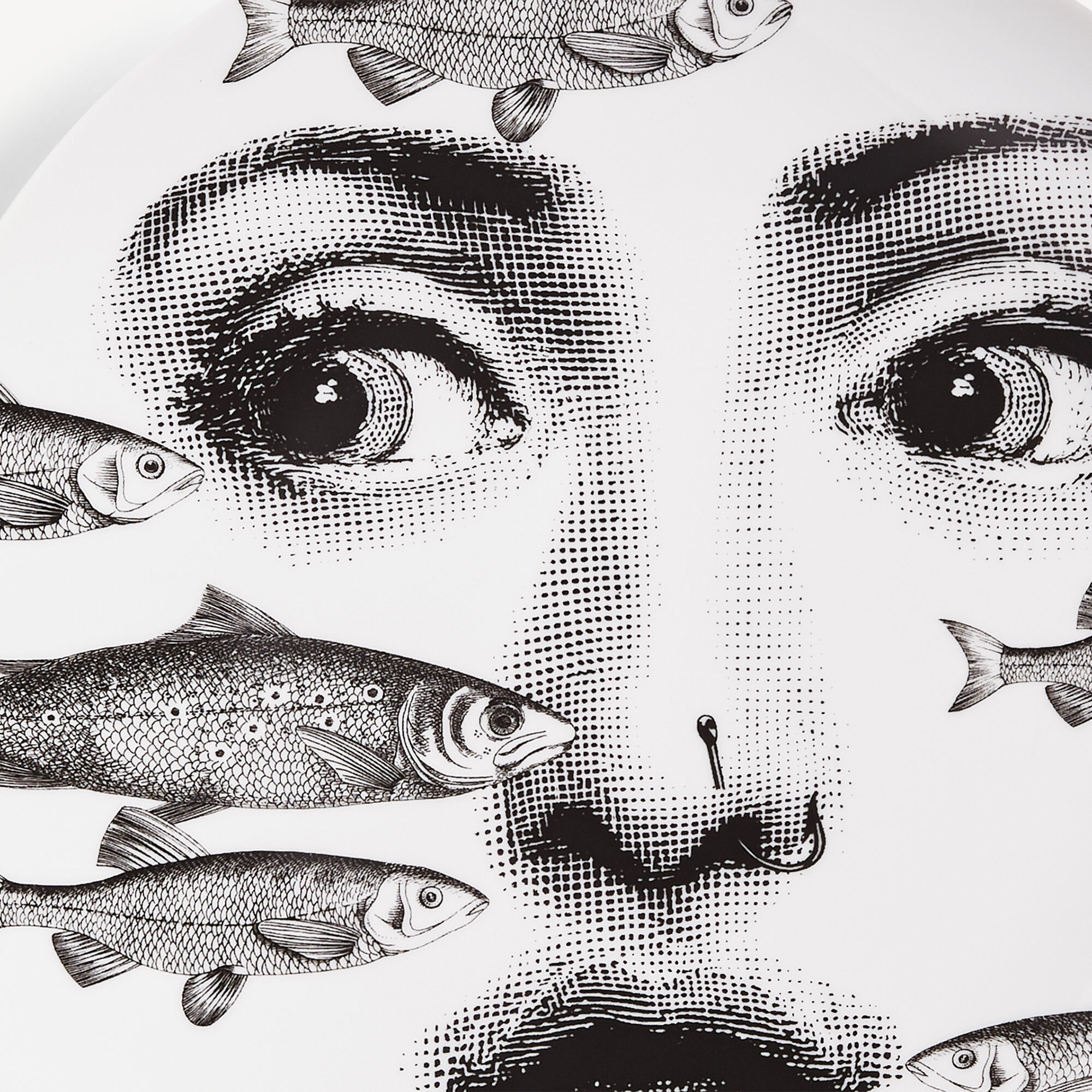 Fornasetti セット Wall plate Tema e Variazioni n.392 in White/Black | Fornasetti®