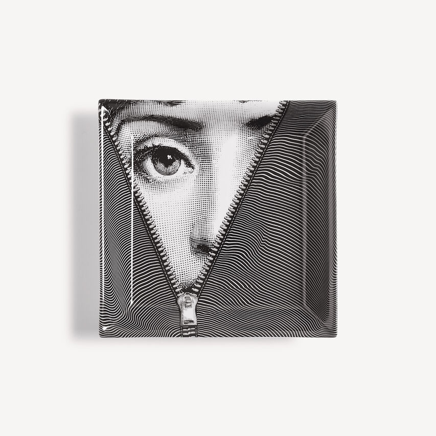 FORNASETTI Square Vide-poche Tema e Variazioni n.401 White/Black P64X401FOR21BIA