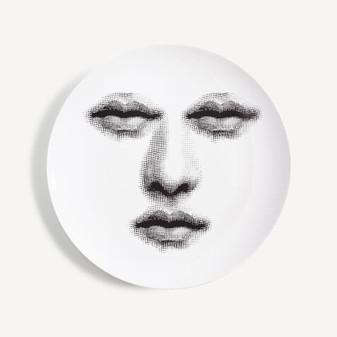 FORNASETTI Wall plate Tema e Variazioni n.394 White/Black PTV394XFOR21BIA