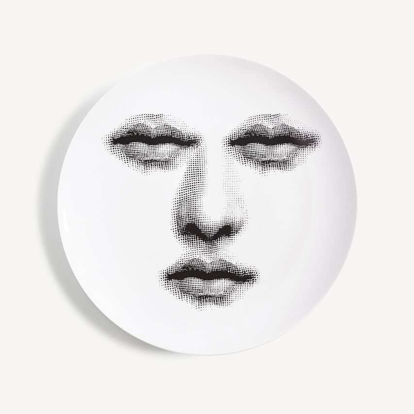 FORNASETTI Wall plate Tema e Variazioni n.394 White/Black PTV394XFOR21BIA