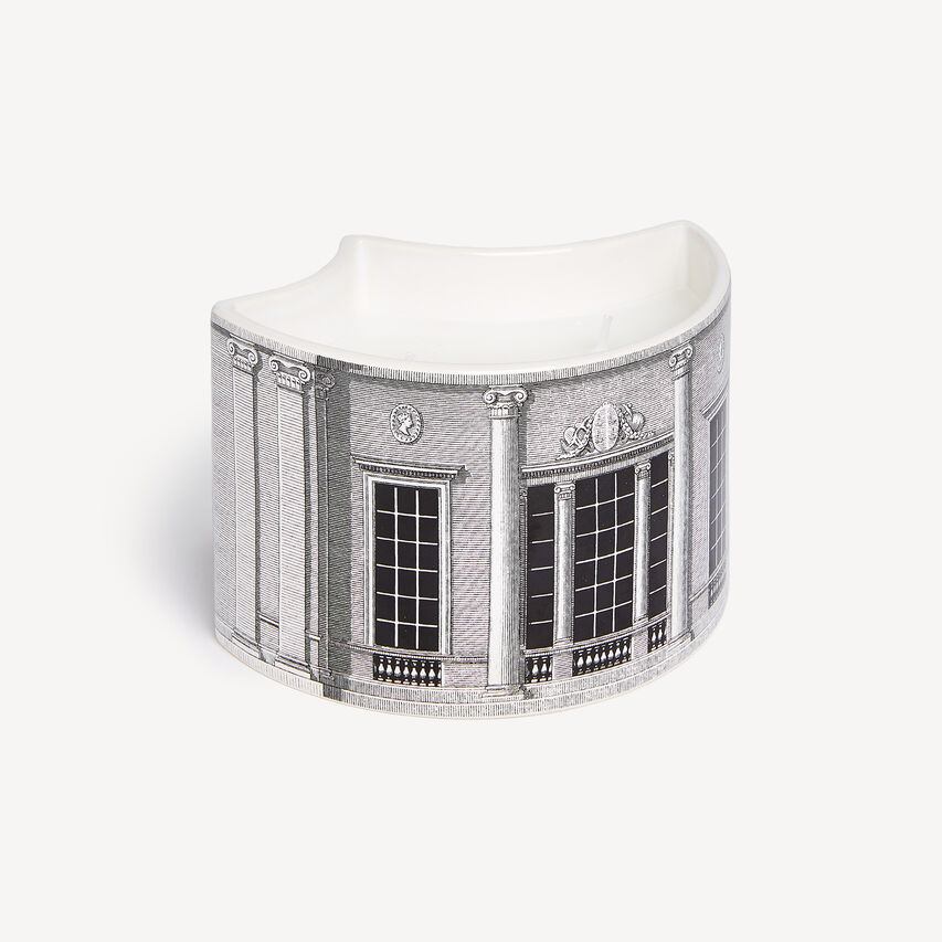 FORNASETTI NEL MENTRE Set of three scented Candles - Architettura Décor - Immaginazione Fragrance White/Black FPTRI419IMFOR22BIA