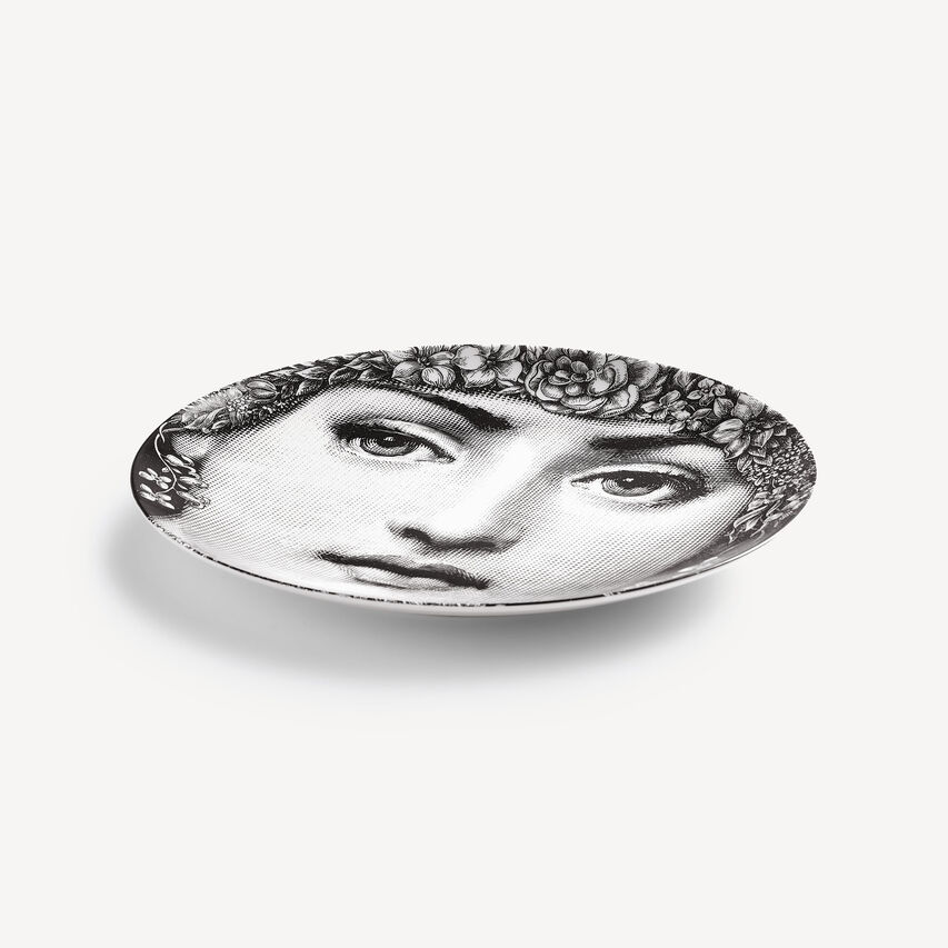 FORNASETTI Wall plate Tema e Variazioni n.144 White/Black PTV144XFOR21BIA