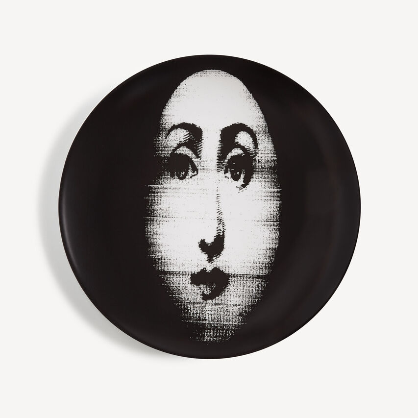 FORNASETTI Wall plate Tema e Variazioni n.317 White/Black PTV317XFOR21BIA