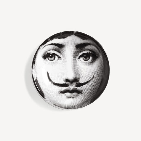 FORNASETTI Ashtray Tema e Variazioni n.21 White/Black P23X331FOR21BIA