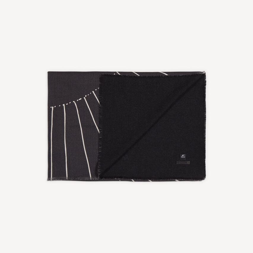 FORNASETTI Plaid Solitudine White/Black PLDY003FOR20BIA