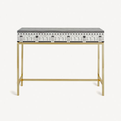 FORNASETTI Console with drawer Architettura White/Black M40X419BOFOR24BIA