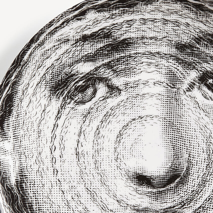 FORNASETTI Wall plate Tema e Variazioni n.188 White/Black PTV188XFOR21BIA