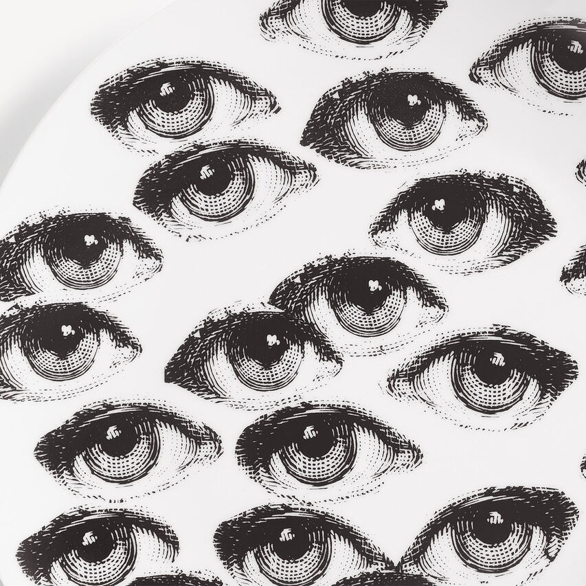 FORNASETTI Wall plate Tema e Variazioni n.168 White/Black PTV168XFOR21BIA