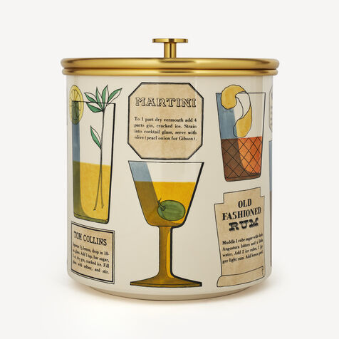 FORNASETTI Ice bucket Ricette Cocktail Multicolour C15Y158FOR24BIA