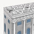 FORNASETTI Raised small sideboard Architettura celeste white/black/light blue M44Y419FOR21AZZ