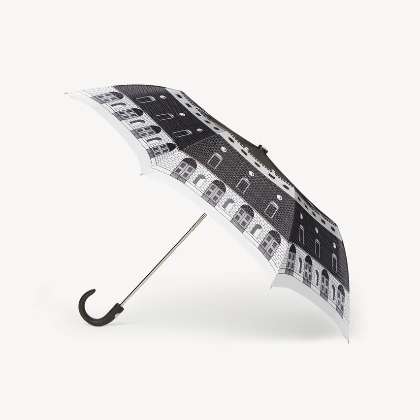 FORNASETTI Folding Umbrella Architettura White/Black OM419PGFOR23BIA