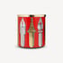 FORNASETTI Paper basket Pennini gold/silver/red C11Z075FOR21ROS