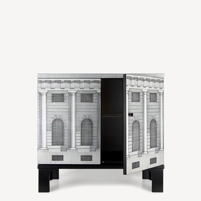 Shop Fornasetti Small Sideboard Architettura In White/black