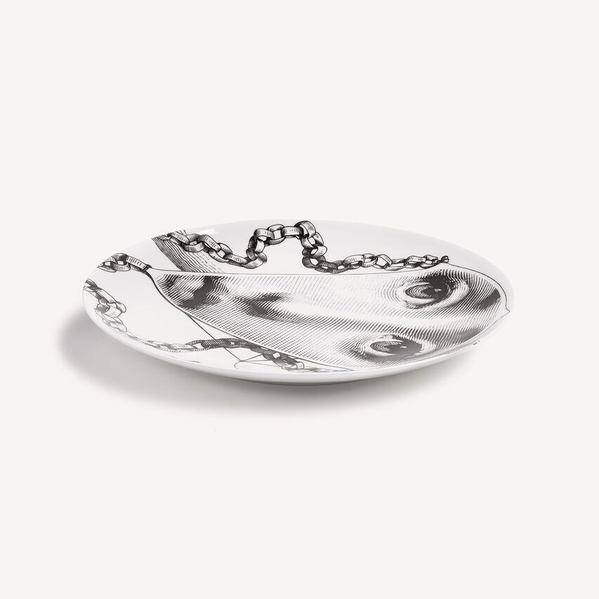 FORNASETTI Wall plate Tema e Variazioni n.289 White/Black PTV289XFOR21BIA