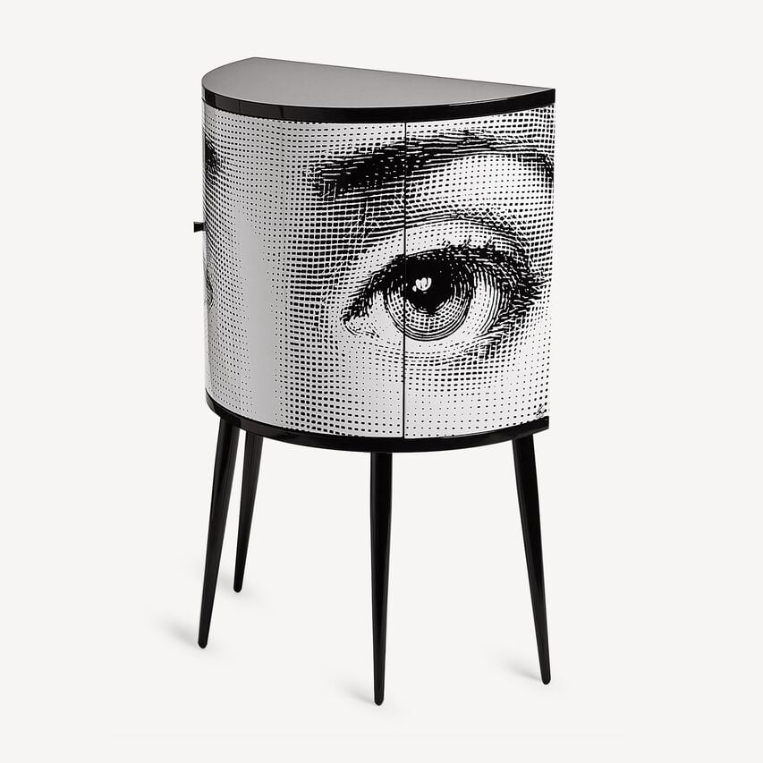 FORNASETTI Console Occhi White/Black M51X124FOR21BIA
