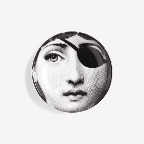 FORNASETTI Ashtray Tema e Variazioni n.8 White/Black P23X314FOR21BIA