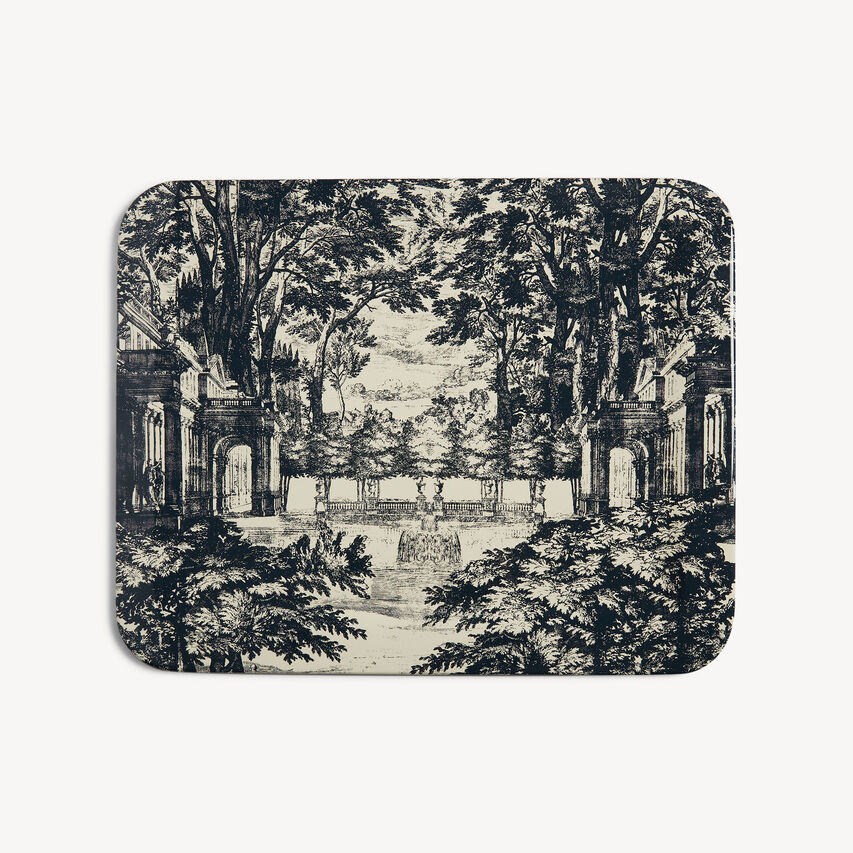 FORNASETTI Tray Giardino Settecentesco Blue/Ivory C24Y126FOR23BLU