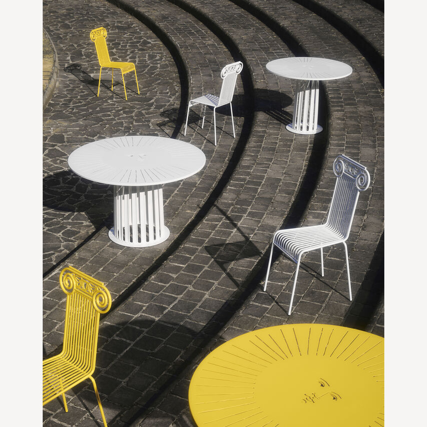 FORNASETTI Outdoor Table Ara Solis White M20E001FOR22BIA