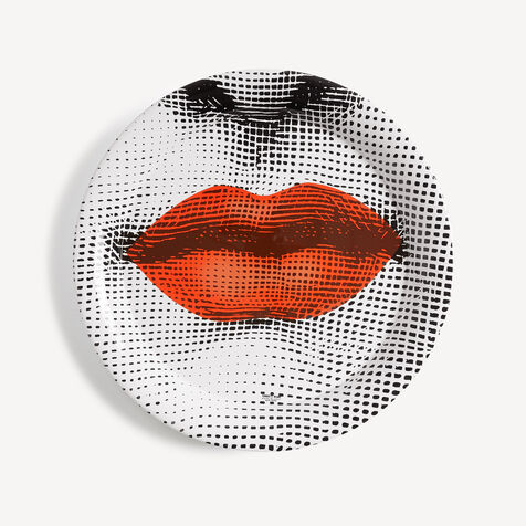 FORNASETTI Tray Bocca White/Black/Red C26Y005FOR20ROS