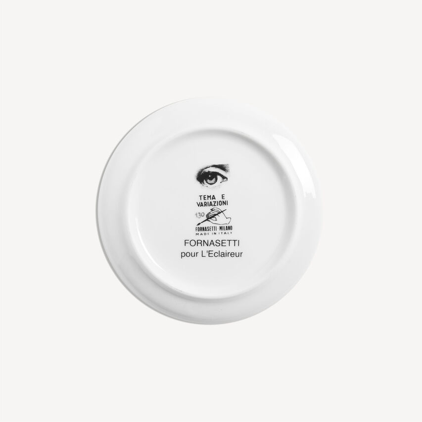 FORNASETTI Decorative holder Tema e Variazioni n.130 White/Black P63X130FOR21BIA