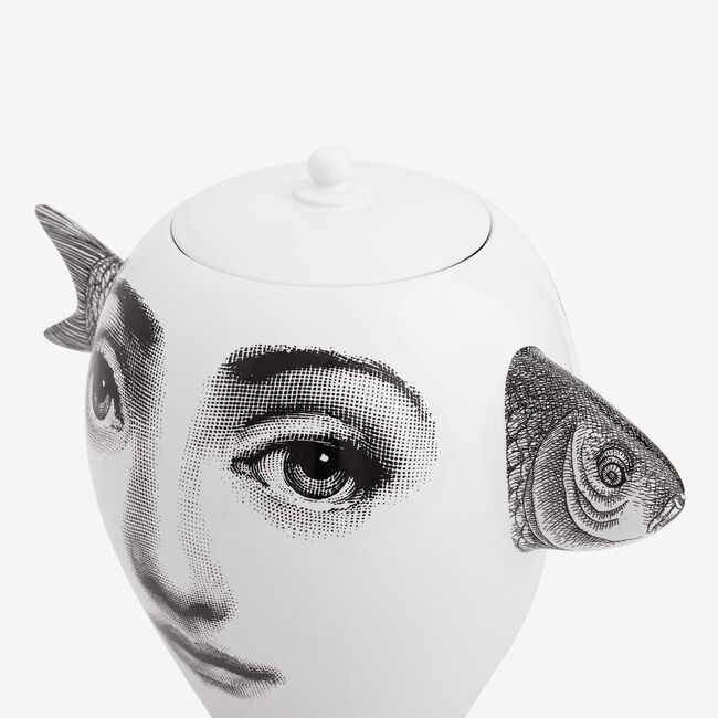 Shop Fornasetti Vase Pesce In White/black