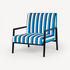 FORNASETTI Outdoor Armchair Rigato Turquoise/White/Black POL395MNEFOR22TUR