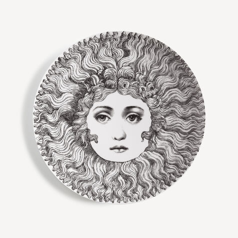 FORNASETTI Wall plate Tema e Variazioni n.313 White/Black PTV313XFOR21BIA