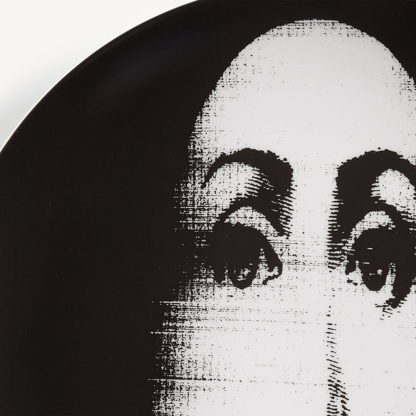 FORNASETTI Wall plate Tema e Variazioni n.317 White/Black PTV317XFOR21BIA