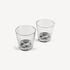 FORNASETTI 2 glasses set Tema e Variazioni black G40X1302FOR23NER