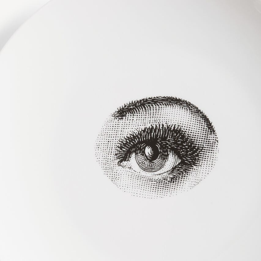 FORNASETTI Wall plate Tema e Variazioni n.35 White/Black PTV035XFOR21BIA