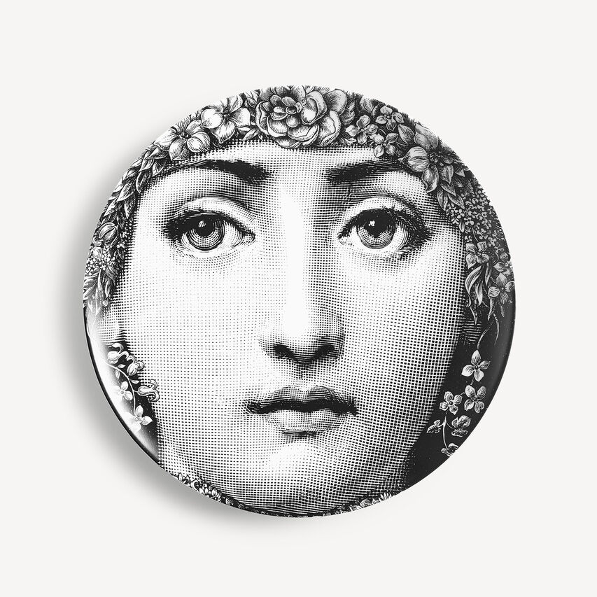 FORNASETTI Wall plate Tema e Variazioni n.144 White/Black PTV144XFOR21BIA