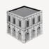 FORNASETTI Cube with drawer Architettura white/black M03X422FOR23BIA