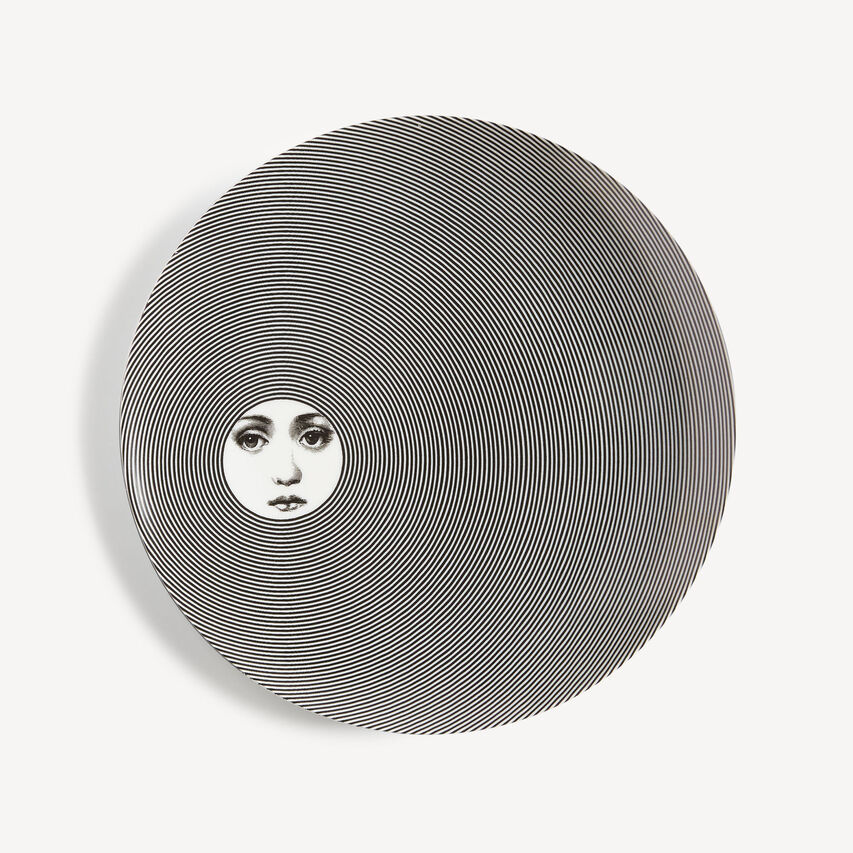 FORNASETTI Wall plate Tema e Variazioni n.322 White/Black PTV322XFOR21BIA