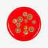 FORNASETTI Round tray Fette d'arancia Red/White/Orange C26Y204FOR24ROS