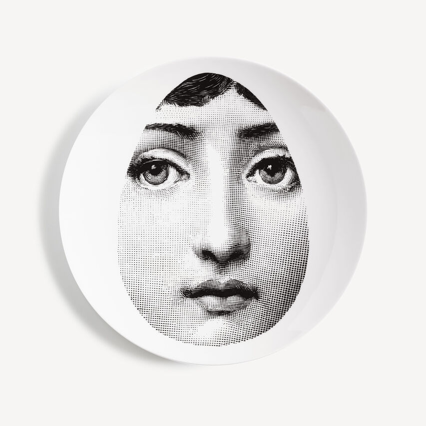 FORNASETTI Wall plate Tema e Variazioni n.59 White/Black PTV059XFOR21BIA