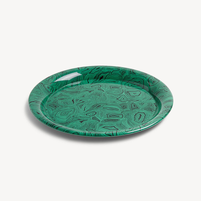 FORNASETTI Tray Malachite Green/Black C26Y210FOR21VER