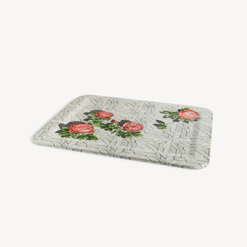FORNASETTI Tray Musciarabia con rose Multicolour C24Y044FOR23ROS