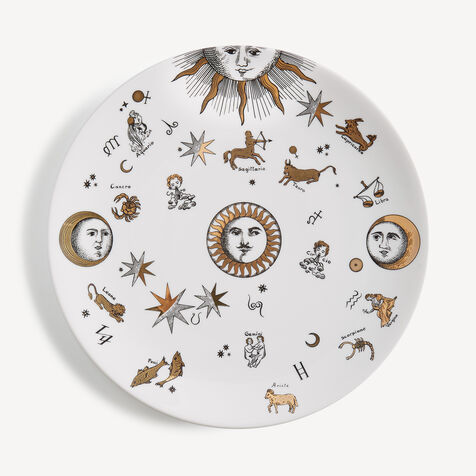 FORNASETTI Plate Astronomici White/Black/Gold P11Z300FOR21ORO
